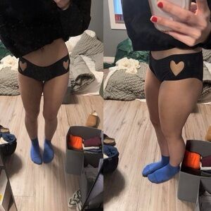 ˚⟡˖ ࣪  skims valentine heart cut out micro boy shorts - size small, brand new !